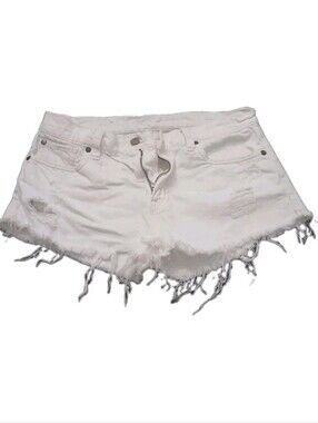 Ralph Lauren Denim Supply Shorts Womens Size: 27 White Boyfriend Cut Off Jean